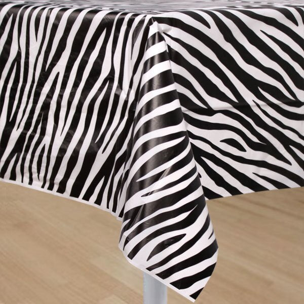 Zebra print table clearance skirt