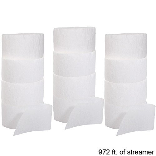 White Crepe Paper Streamer