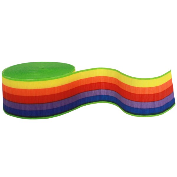 Rainbow Crepe Paper Streamers Color Birthday Paper Roll For