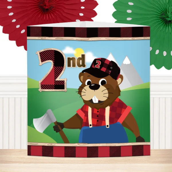 Little Lumberjack Beaver 2nd Birthday Party Decorations by Birthday Direct