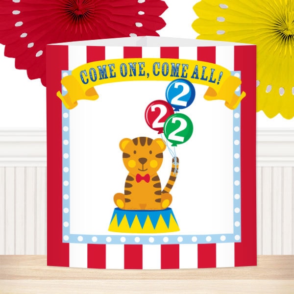 Birthday Direct's Little Circus 2nd Birthday Printable Centerpiece