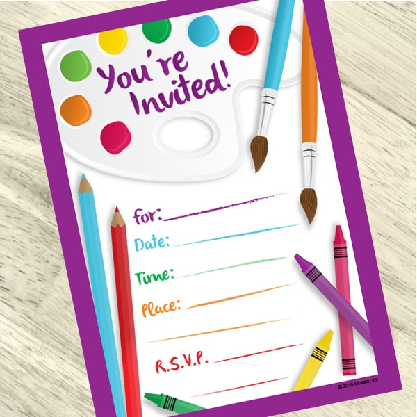 Art Party Invite by Birthday Direct