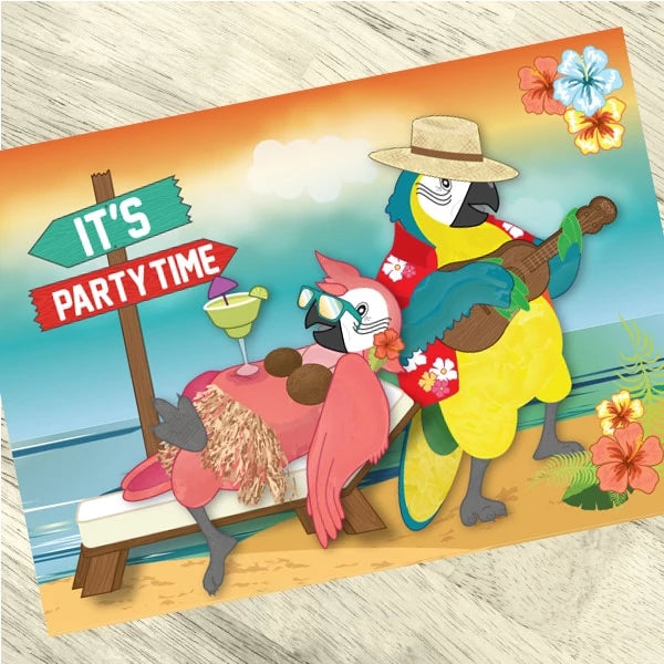 Parrot in Paradise Invitation