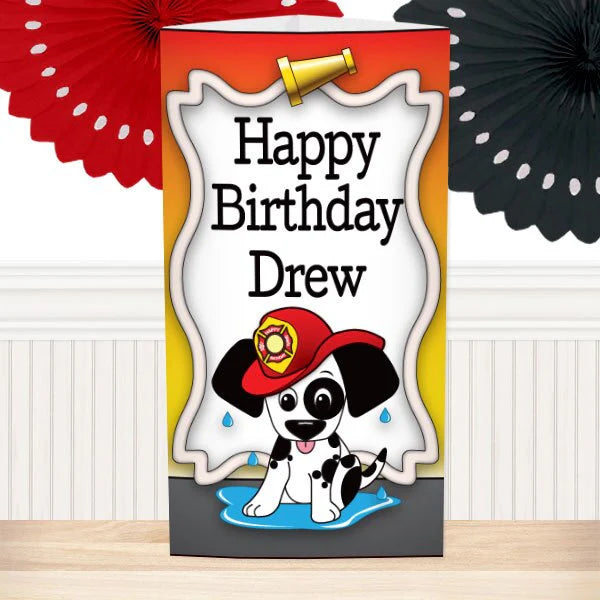 Firefighter Puppy Party Centerpiece by Birthday Direct