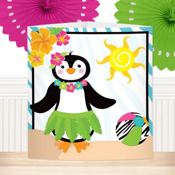 Birthday Direct's Penguin Hula Birthday Party Centerpiece