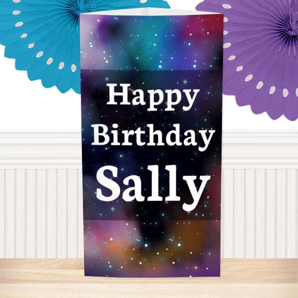 Space Galaxy Custom Party Centerpiece by Birthday Direct