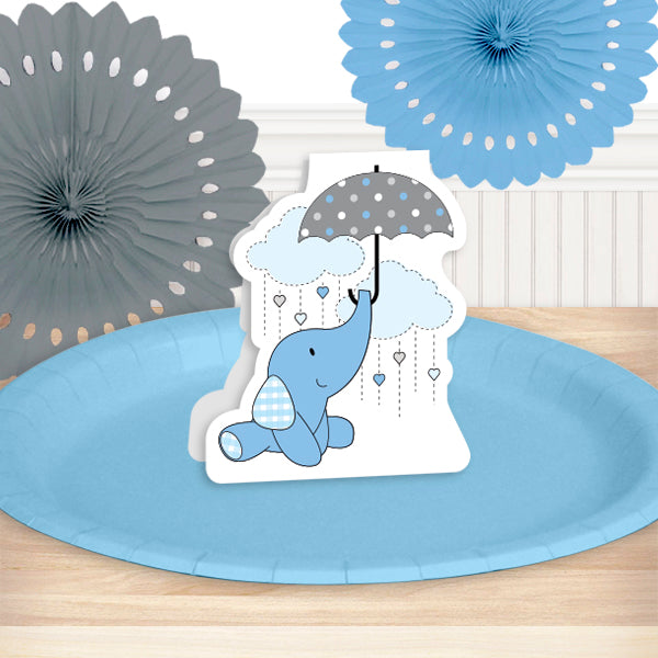 Elephant Baby Blue Shower Decorations by Birthday Direct