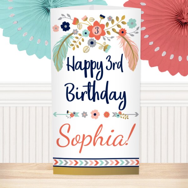 Boho 3rd Birthday Printable Party Decorations by Birthday Direct