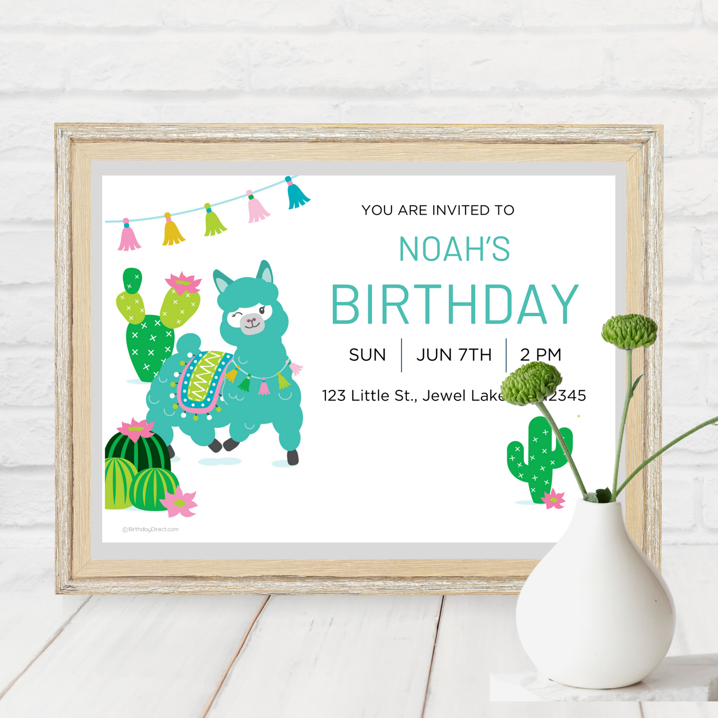 Alpaca Party Invitation, Editable, Printable, Instant Download