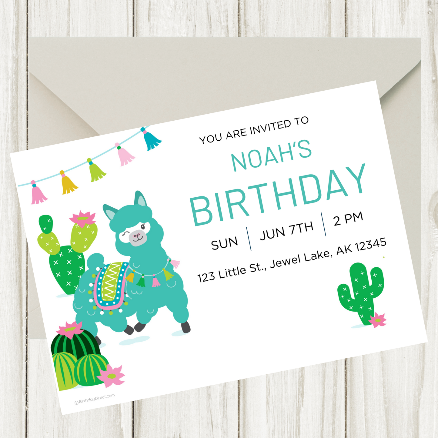 Alpaca Party Invitation, Editable, Printable, Instant Download