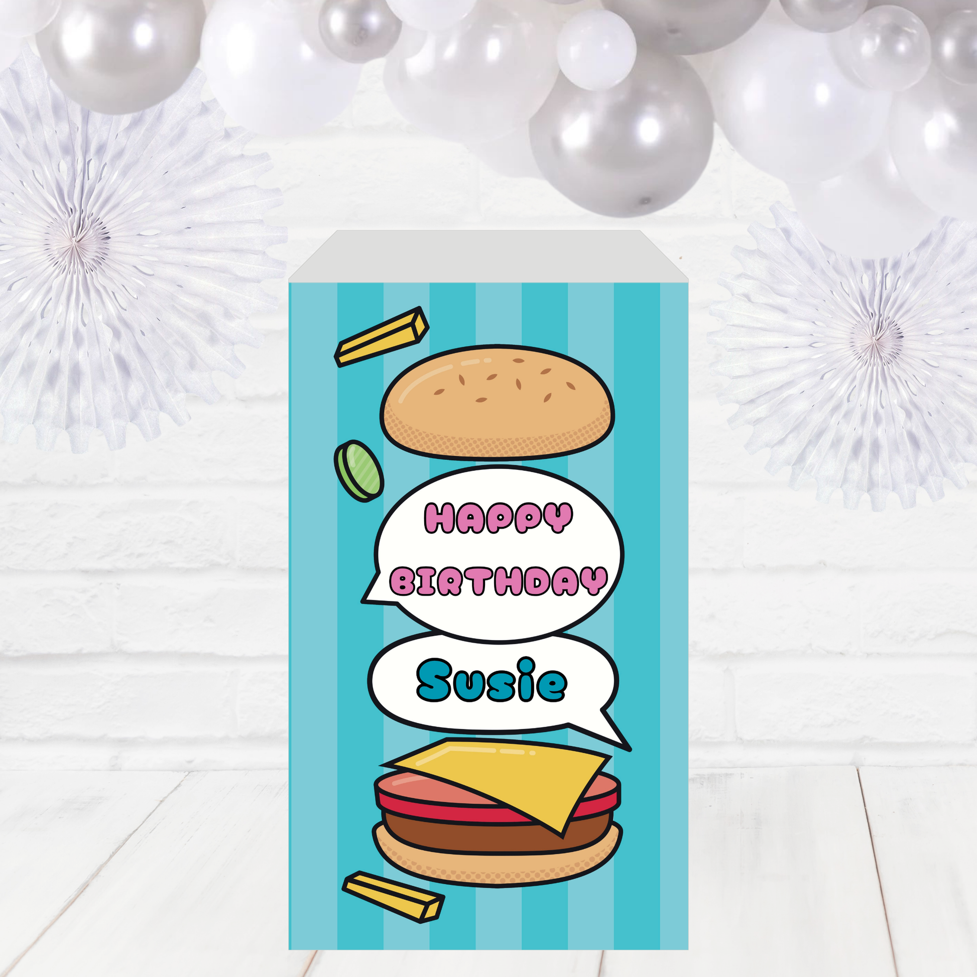 Hamburger Party Centerpiece 10-inch