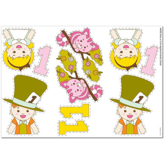 Alice in One-derland 1st Birthday Decoration-Activity, Editable Canva Template by Birthday Direct