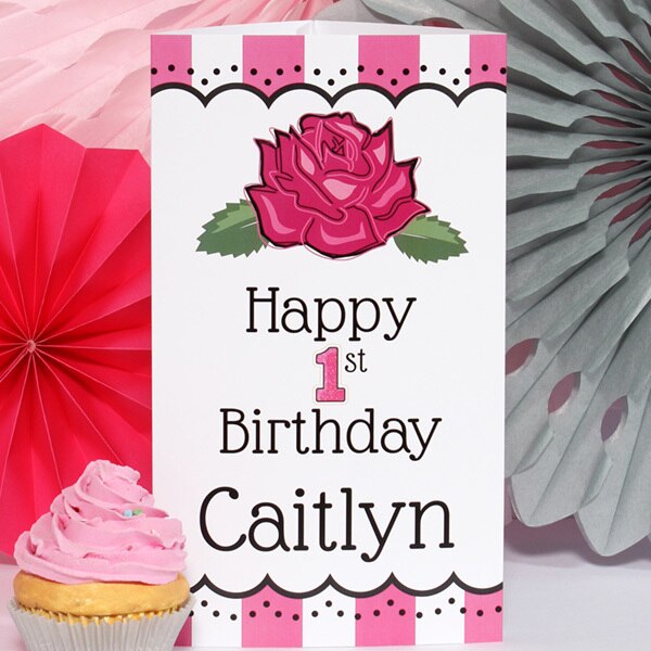 Ballerina 1st Birthday Centerpiece, 10 inch Editable PDF Printable by Birthday Direct