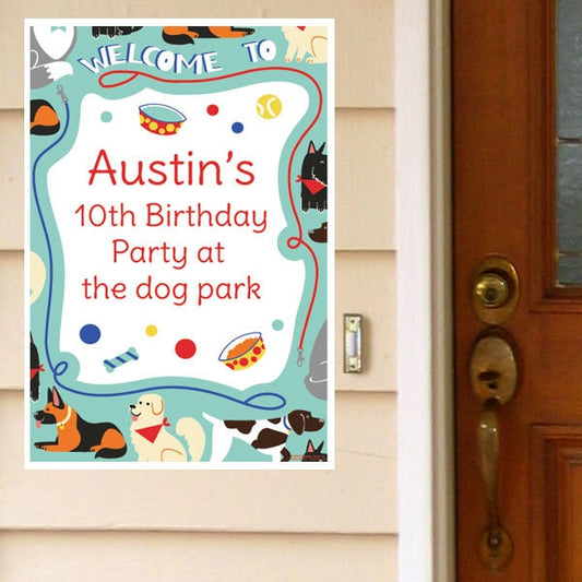 Doggy Party Door Greeter, Editable PDF Printable by Birthday Direct