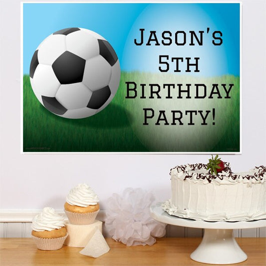 Soccer Party Sign, Editable PDF Printable by Birthday Direct