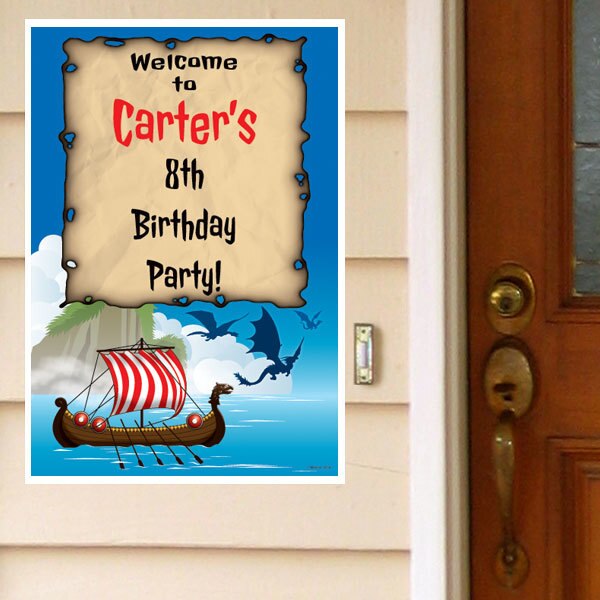 Dragon Trainer Party Door Greeter, Editable PDF Printable by Birthday Direct