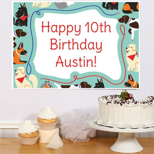 Doggy Party Sign, Editable PDF Printable by Birthday Direct