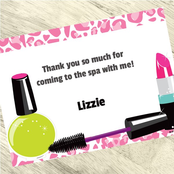 Glamour Makeup Party Thank You, 5x7-in, Editable Canva Template by Birthday Direct