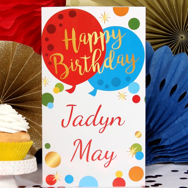 Bright Birthday Birthday Centerpiece, 10 inch Editable PDF Printable by Birthday Direct