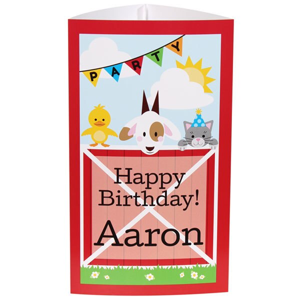 Farm Barnyard Birthday Centerpiece, 10 inch Editable PDF Printable by Birthday Direct