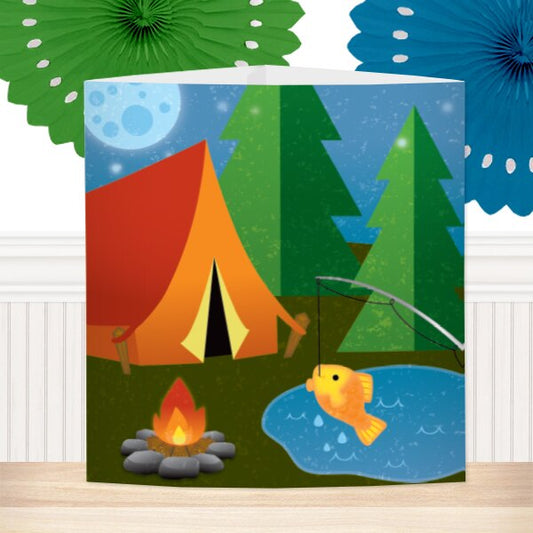 Camping Party Centerpiece, 8.5x11 Printable PDF by Birthday Direct