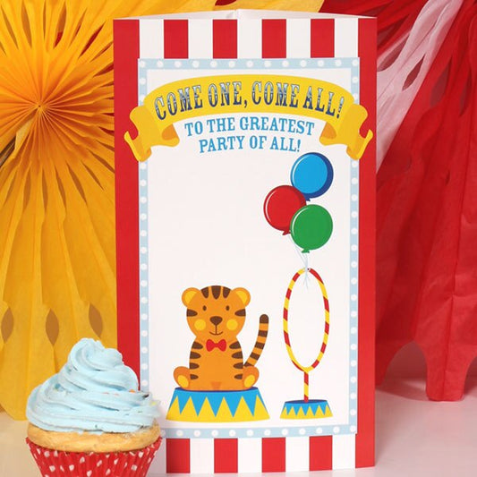 Big Top Circus Party Centerpiece PDF Printable by Birthday Direct