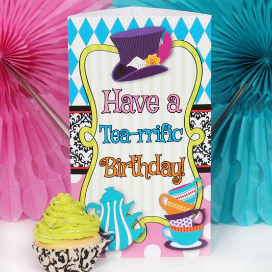 Mad Hatter Tea Birthday Centerpiece PDF Printable by Birthday Direct