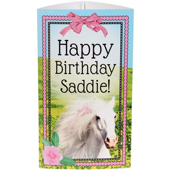 Horse Style Birthday Centerpiece, 10 inch Editable PDF Printable by Birthday Direct