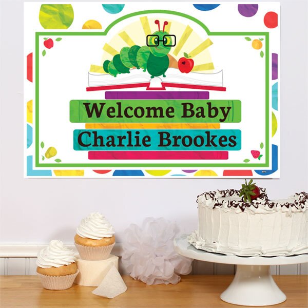 Bookworm Party Sign, Editable PDF Printable by Birthday Direct