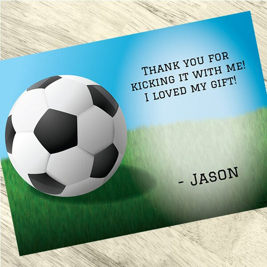 Soccer Party Thank You, 5x7-in, Editable PDF Printable by Birthday Direct