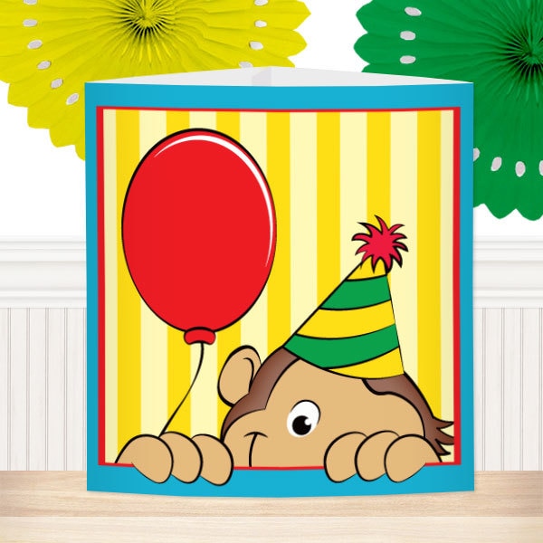 Monkey Cute Party Centerpiece, 8.5x11 Printable PDF by Birthday Direct