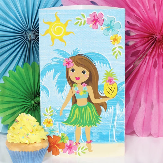 Hawaiian Hula Girl Party Centerpiece PDF Printable by Birthday Direct