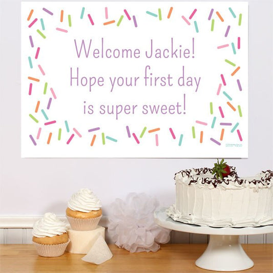 Sprinkle Baby Shower Sign, Editable PDF Printable by Birthday Direct