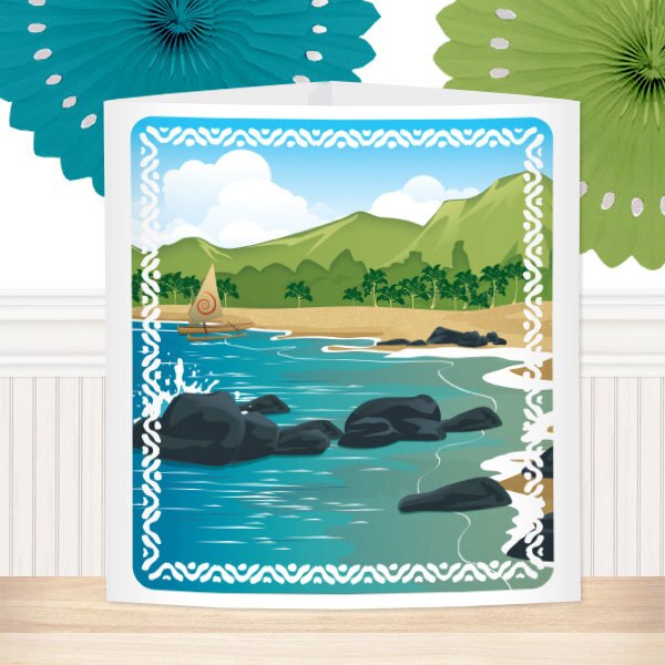 Polynesian Island Party Centerpiece, 8.5x11 Printable PDF by Birthday Direct