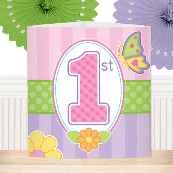 Butterfly Garden 1st Birthday Centerpiece, 8.5x11 Printable PDF by Birthday Direct