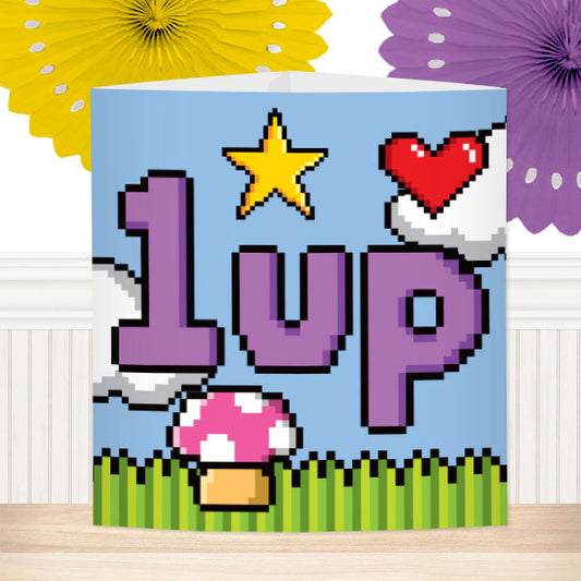 8-bit Video Game Party Centerpiece, 8.5x11 Printable PDF by Birthday Direct