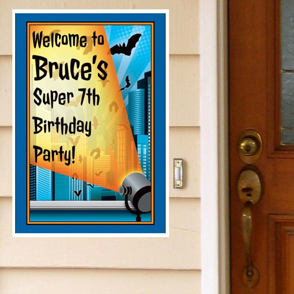 Gothic City Party Door Greeter, Editable PDF Printable by Birthday Direct