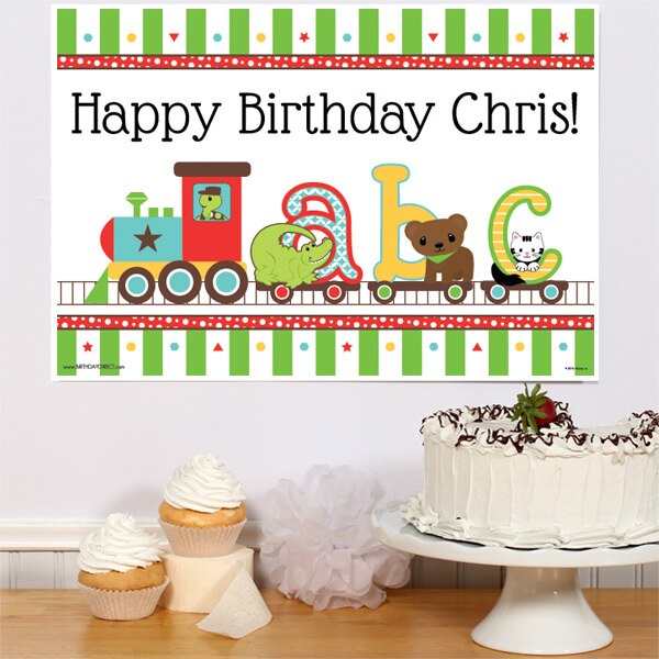 ABC Birthday Sign, Editable PDF Printable by Birthday Direct