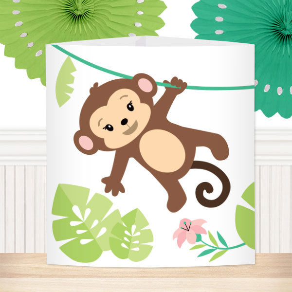 Little Monkey Party Centerpiece, Editable Canva Template by Birthday Direct