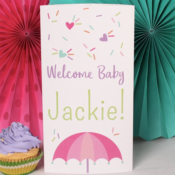 Sprinkle Baby Shower Centerpiece, 10 inch Editable PDF Printable by Birthday Direct