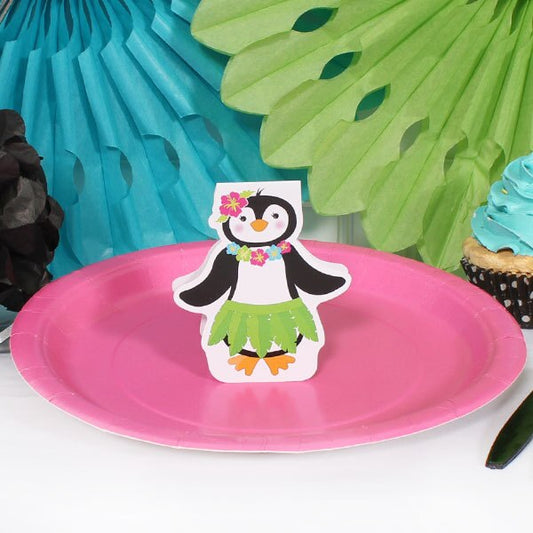 Penguin Hula Party Table Decoration, Printable, Digital Download by Birthday Direct