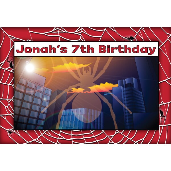 Spider Web City Party Placemat, 8.5x11 Editable PDF Printable by Birthday Direct