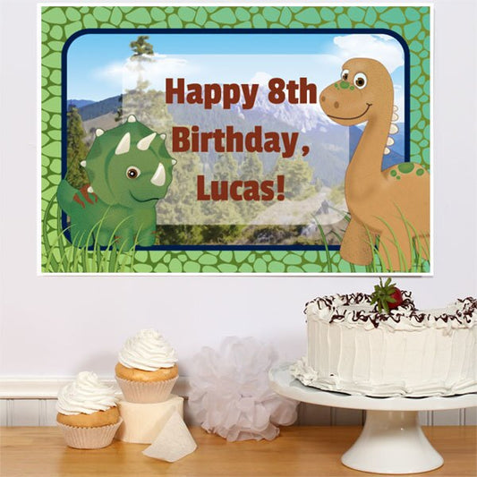 Dinosaur Friends Party Sign, 8.5x11 Editable PDF Printable by Birthday Direct