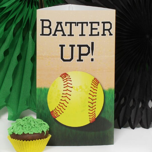 Softball Party Centerpiece PDF Printable by Birthday Direct