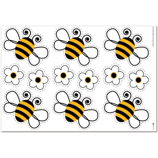 Bumble Bee Party Decoration-Activity, 8.5x11-in Sheets, Printable PDF by Birthday Direct