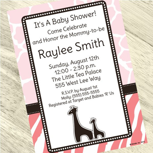 Wild Zoo 1st Birthday Invitation, 5x7-in, Editable PDF Printable by Birthday Direct