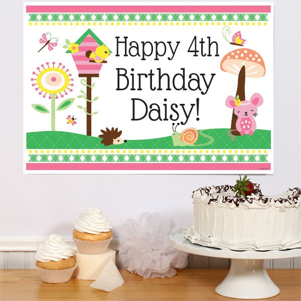 Little Garden Party Sign, Editable PDF Printable by Birthday Direct