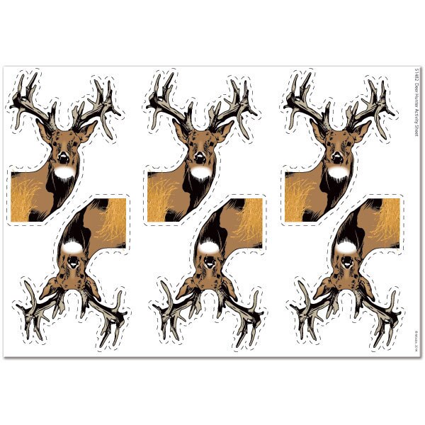 Camouflage Woodland Deer Party Decoration-Activity, 8.5x11-in Sheets, Printable PDF by Birthday Direct