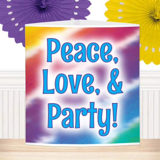 Tie Dye Party Centerpiece, 8.5x11 Printable PDF by Birthday Direct