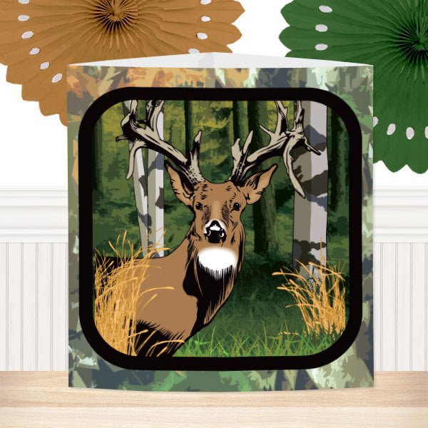 Camouflage Woodland Deer Party Centerpiece, 8.5x11 Printable PDF by Birthday Direct